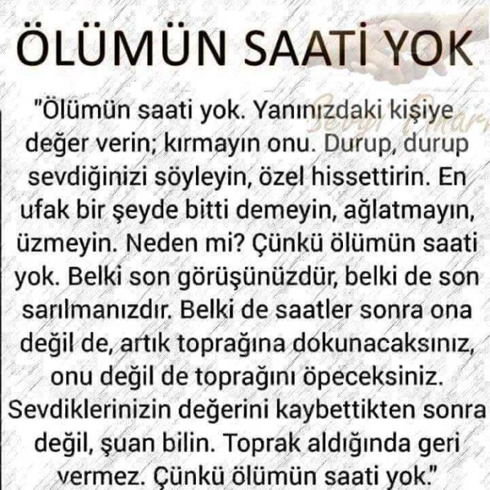 Yaşı, zamanı, yeri yok. Gençsin diye kendini ölümsüz sanma!?