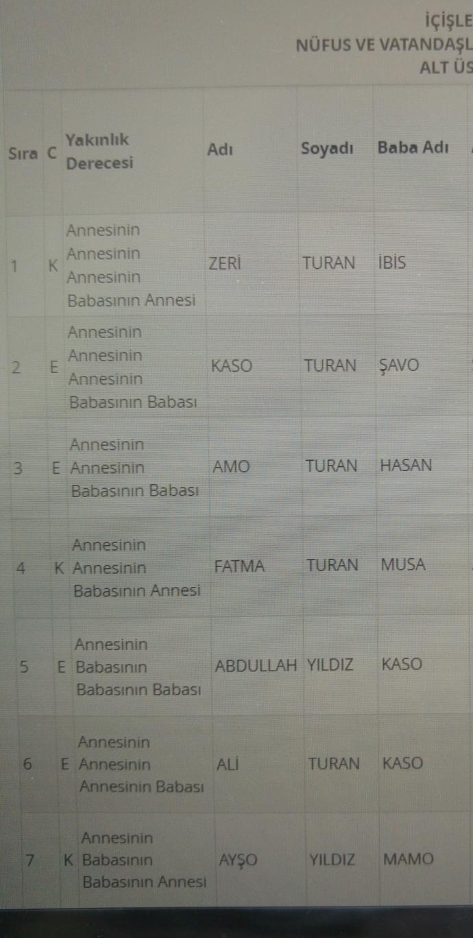 E-Devlet alt üst soy belgesinde rastlanan ve sizi şaşırtan tuhaf isimler oldu mu?