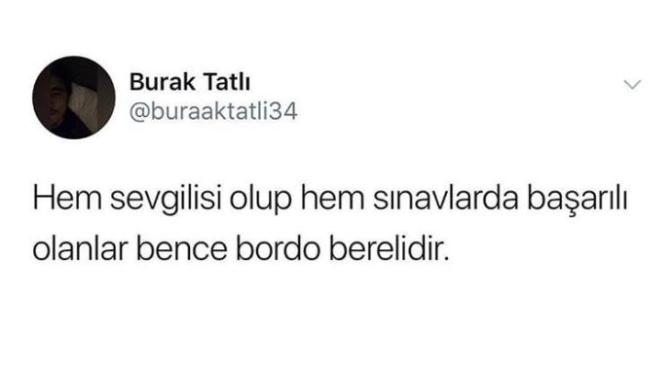 Hem sevgilisi olup hem derslerinde başarılı olanlar?