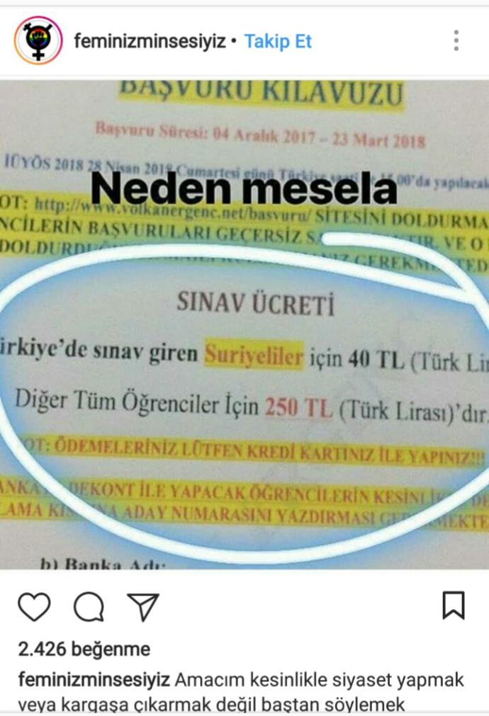 Neden Bu Ülke de Suriyeliler 40 TL Sınav Ücreti öderken , Türk Vatandaşı 250 TL öder?