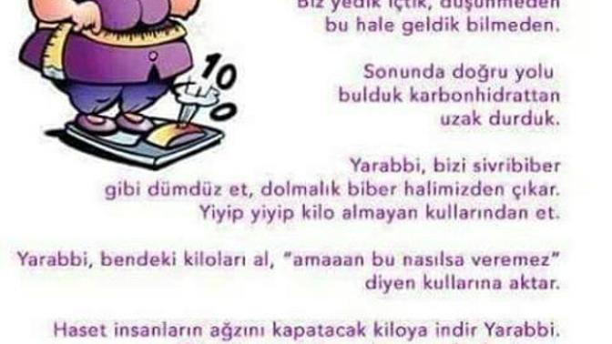 Rejim duası ile kilo vermek mümkün müdür?