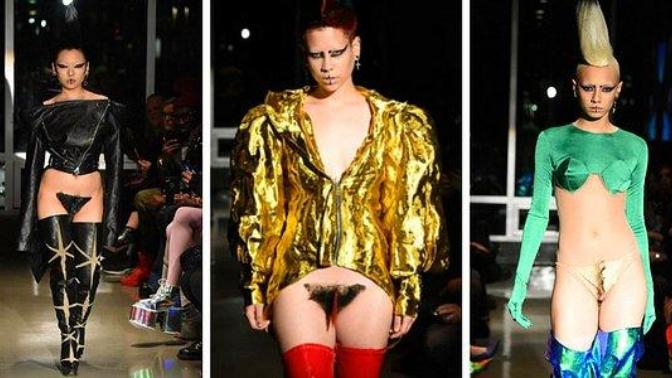New York Moda Haftası'nda karşımıza çıkan şok edici yeni aksesuar: Vajina Perukları! Sizde şok etkisi yarattı mı?