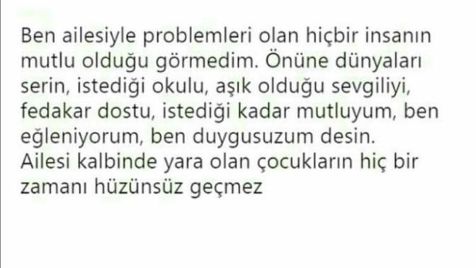 Aile sorunları?