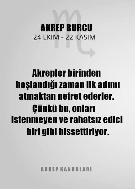 Akrep erkeği hoşlansa bile ilk adımı atmaz.