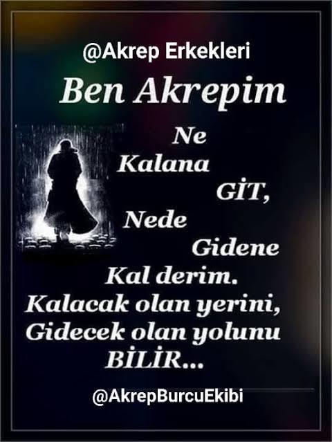 Akrep erkeği gururludur.