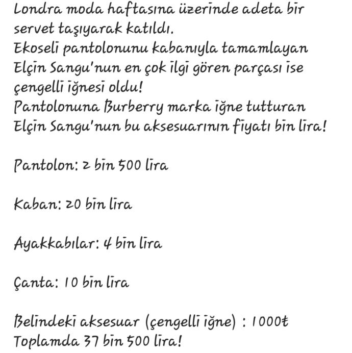 Elçin Sangu üzerinde adeta mini bir servet taşıdı. Bir kıyafet için en fazla ne kadar para verebilirsiniz?