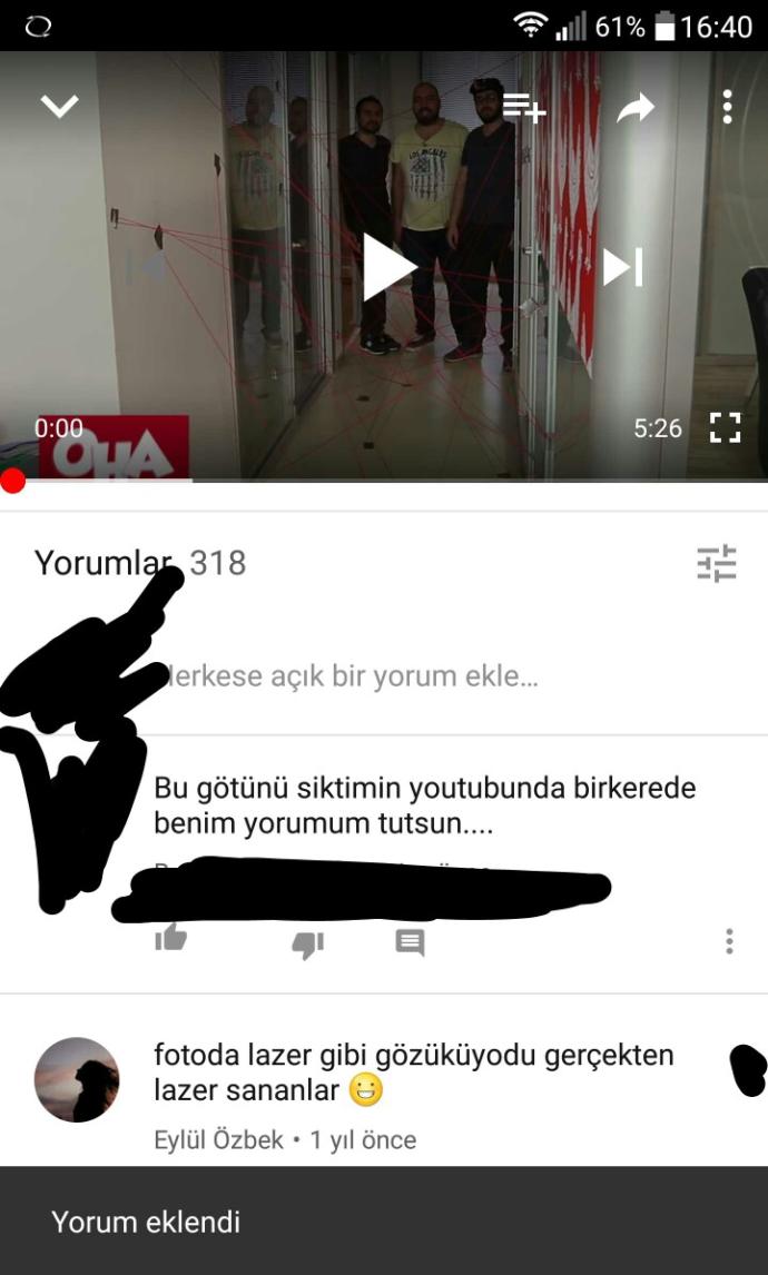 Youtube attığım yorumlar beğenilmiyor neden??