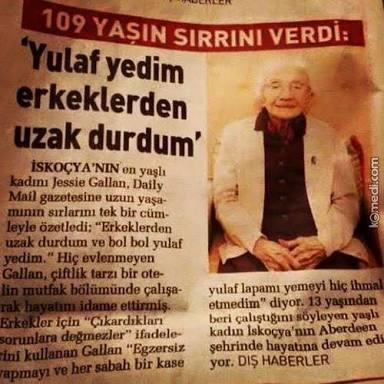 109 yaşındaki Nine :'' Uzun yaşamanın sırrı evlenmemek ve Erkeklerden uzak durmak ! '' dedi..Sizce söylediği doğru mu ?