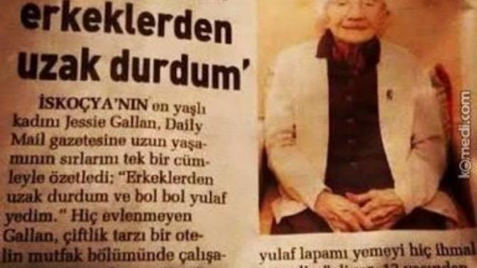 109 yaşındaki Nine :'' Uzun yaşamanın sırrı evlenmemek ve Erkeklerden uzak durmak ! '' dedi.. Sizce söylediği doğru mu?