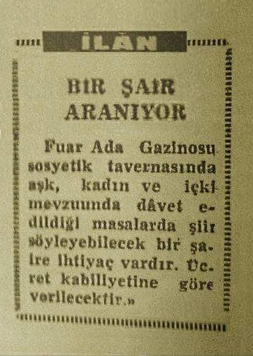 şair sanatçı mıdır yoksa meslek sahibi mi?