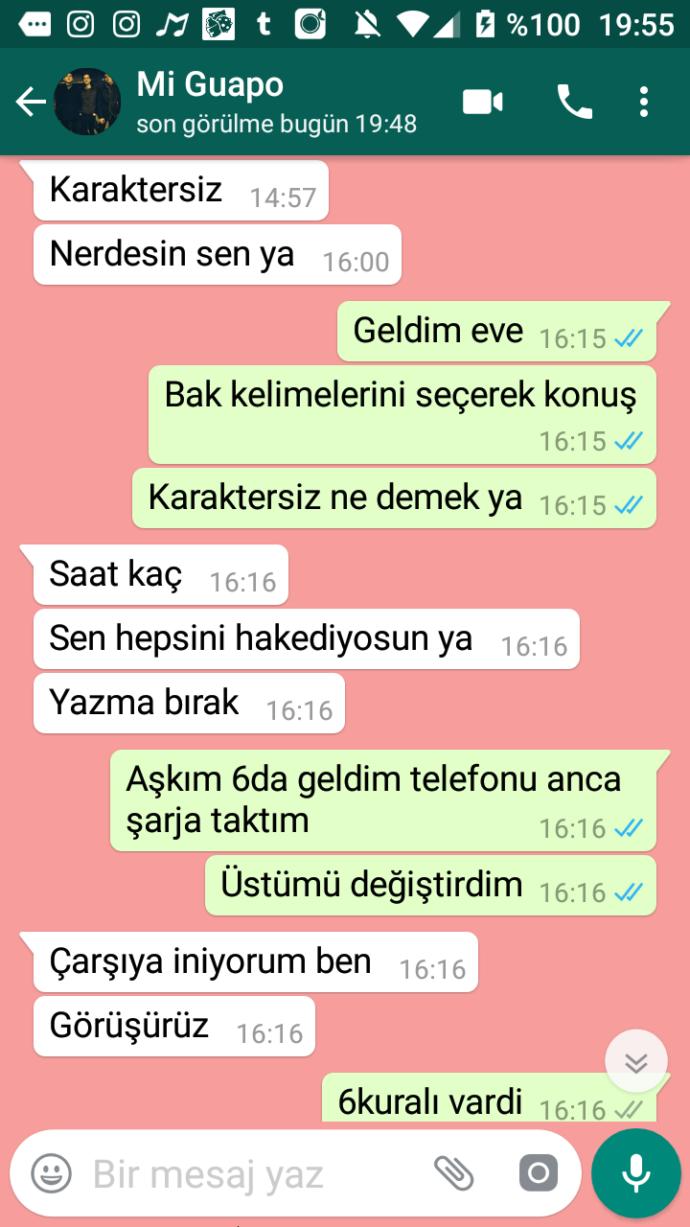 Wp konuşmalarına bakar mısınızz? Sizce ne yapmalıyım? Mesaj atayım mı?