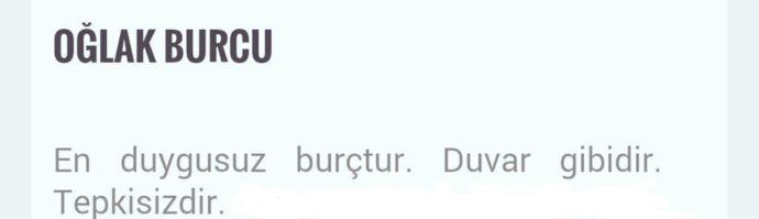 oğlak burcu olanlar için diyorum sürekli duygusuz olarak nitelendiriliyor musunuz?