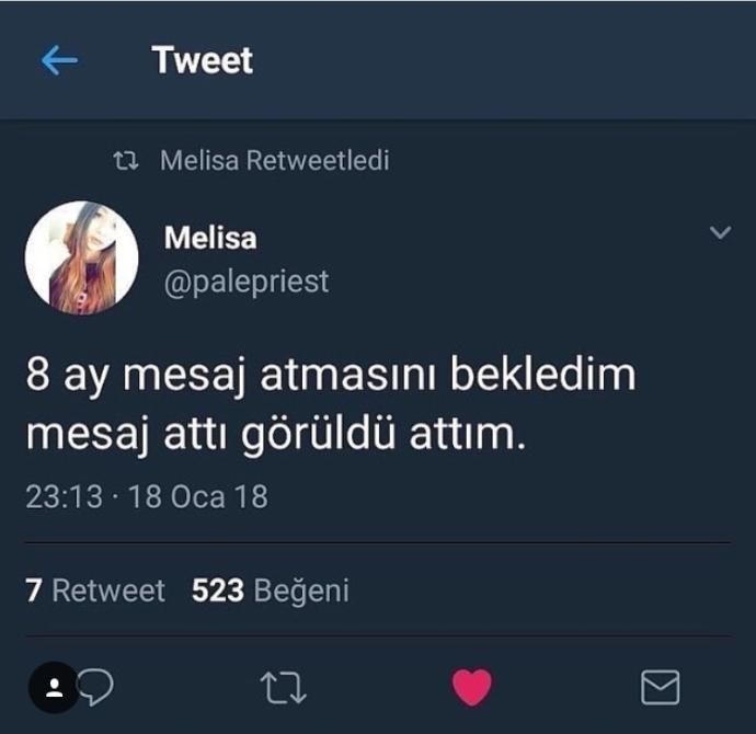 Mesaja görüldü atmak çok havalı değil mi?