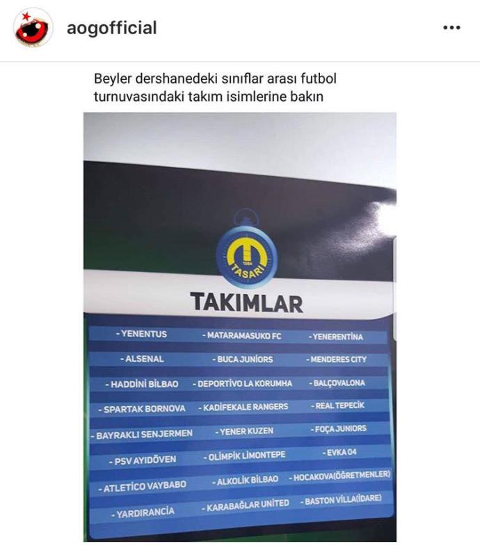 Futbol ⚽ turnuvası için Takım ismi önerir Misiniz?