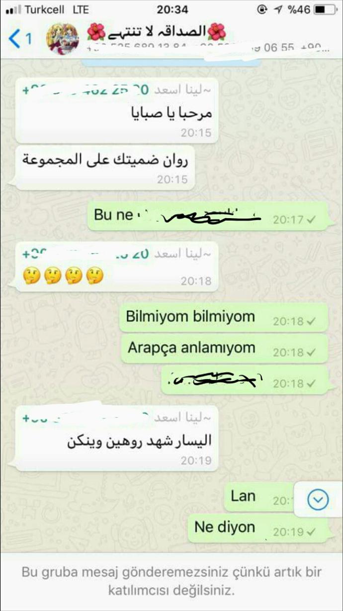 Hiç tanımadığınız bir gruba eklendiniz mi Suriyeliler eklemiş ??