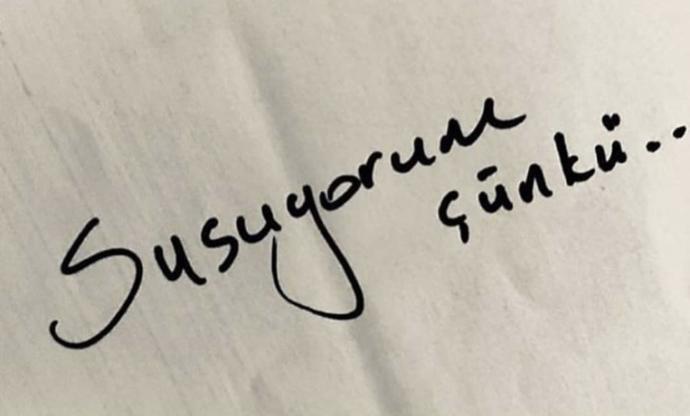 Susuyorum cünkü... <br /><br />Cümleyi tamamlayin neden susuyorsunuz?