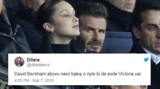 PSG-Real Madrid Macını İzlemeye Gidip Bella Hadid'iİzleyen David Beckham Gibi Güzel kadınlar her daim Sizi Cezbeder Mi?