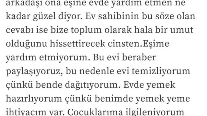 Bir erkeğin eşiyle evi işi yapması, eşine yardım etmek midir yoksa bu zaten erkeklerinde bir görevi midir?