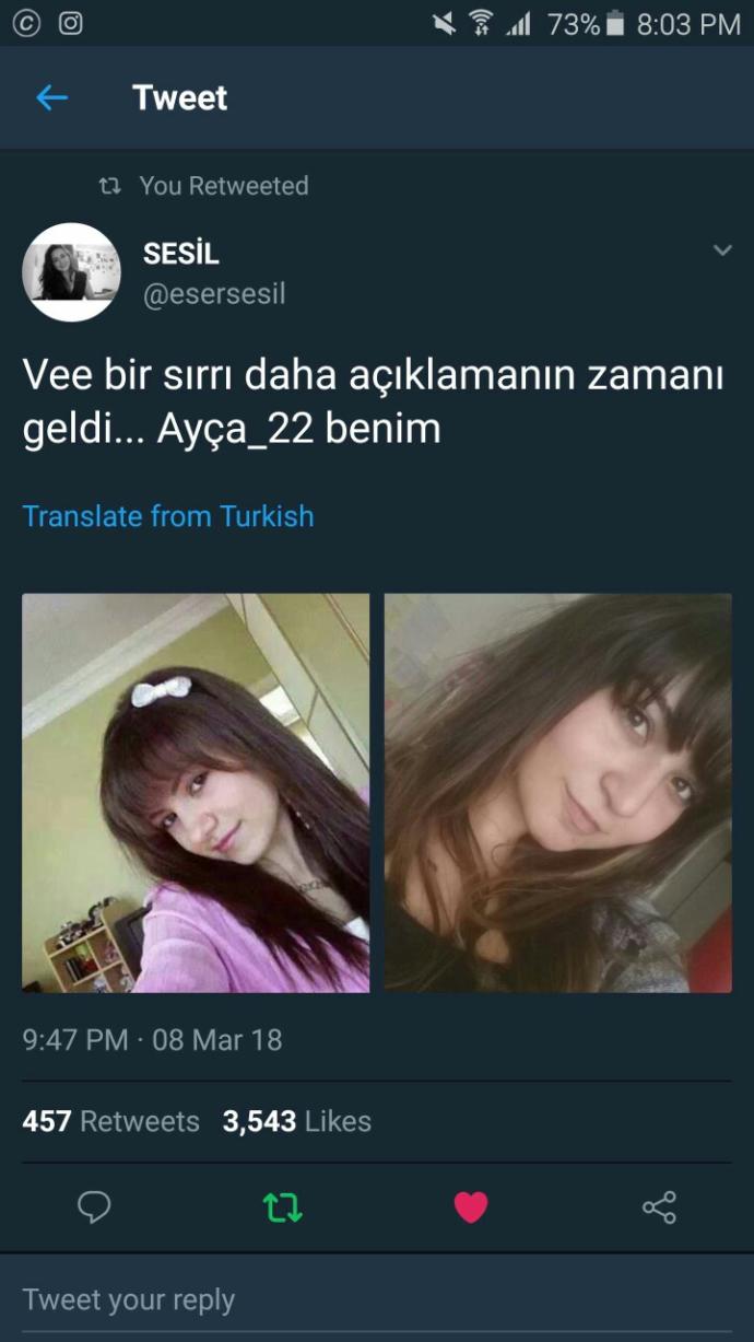 Ayça_22 kendini ifşa etti peki sence gerçek Ayça_22 o mu?