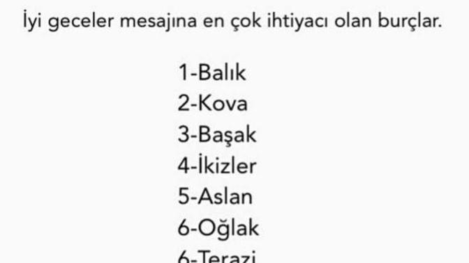 İyi geceler mesajına en çok ihtiyacı olan burçları görebilirmiyiz?