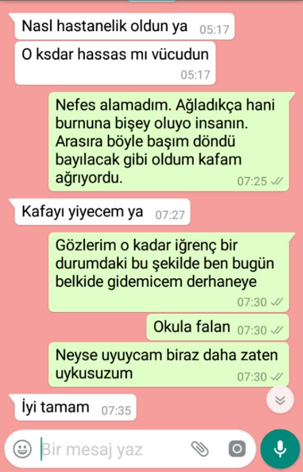 Delirmekte haklı mıyım? Konuşmaları okur musunuz bu ne umursamazlık?