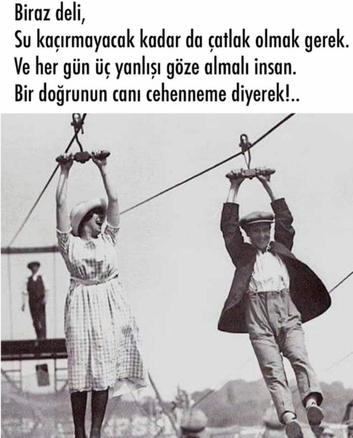 Aklı başında olmak zor iş...Az biraz deli mi olmak gerekli bazen?