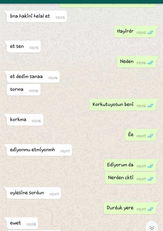 Neden insanin sevgilisi durduk yere bana hakkini helal et der ki ????