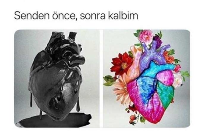 Sizin kalbiniz böyle mi yoksa tersi mi??
