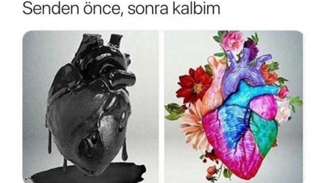Sizin kalbiniz böyle mi yoksa tersi mi?
