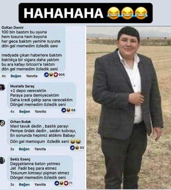 Döngel memedim döngel biraz gülün kendinize gelin :) :)  bir  yorumları alalım? 