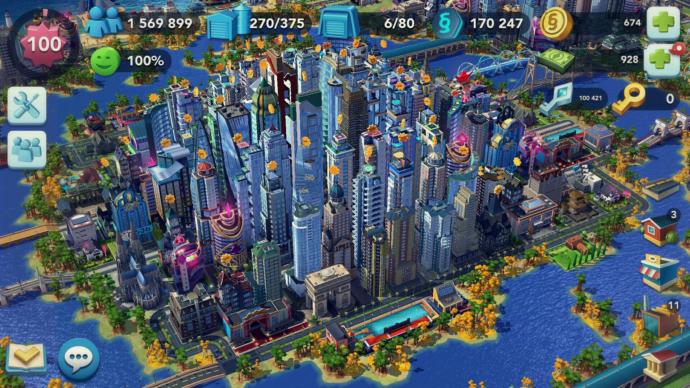 Simcity BulidIt oyun içi görüntüsü