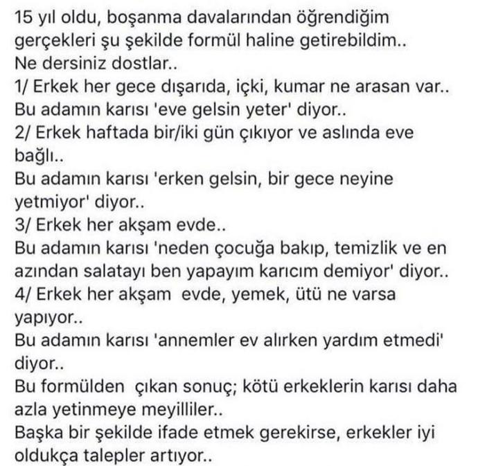 Erkek iyi oldukca kadının talebi artar mı ? 