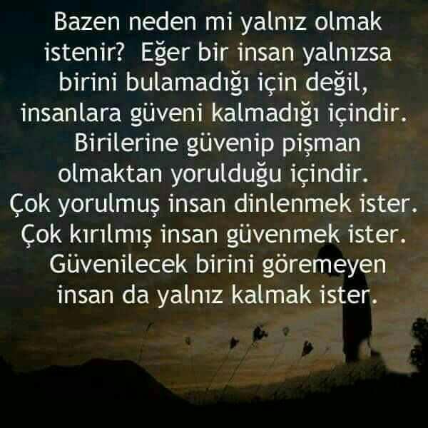 Bazen neden yalnız olmak istenir??
