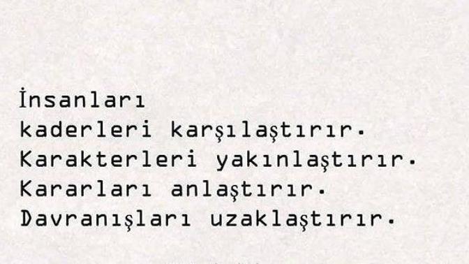 İnsanları kaderleri karşılaştırır, karakterleri yakınlaştırır, davranışları ise uzaklaştırır! Bu sözün doğruluk payı % kaçtır?