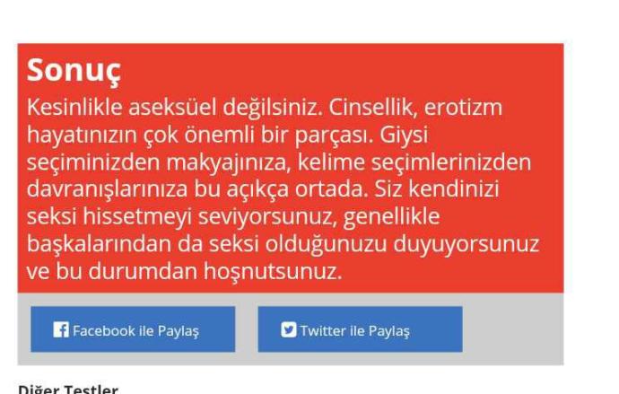 Hiç aseksüellik testi yaptınız mı kız ayool?