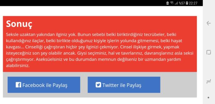 Hiç aseksüellik testi yaptınız mı kız ayool?