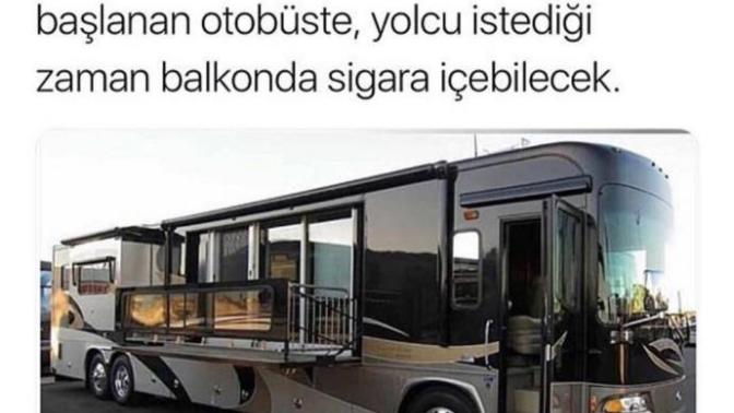 Balkonda sigara içmeli otobüs fikrine nasıl bakıyorsunuz?