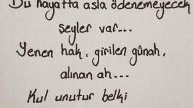 Sizce gerçekten kimsenin ahı kimsede kalmaz mı?