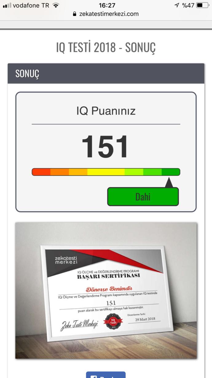 Zekanıza güveniyor musunuz ?