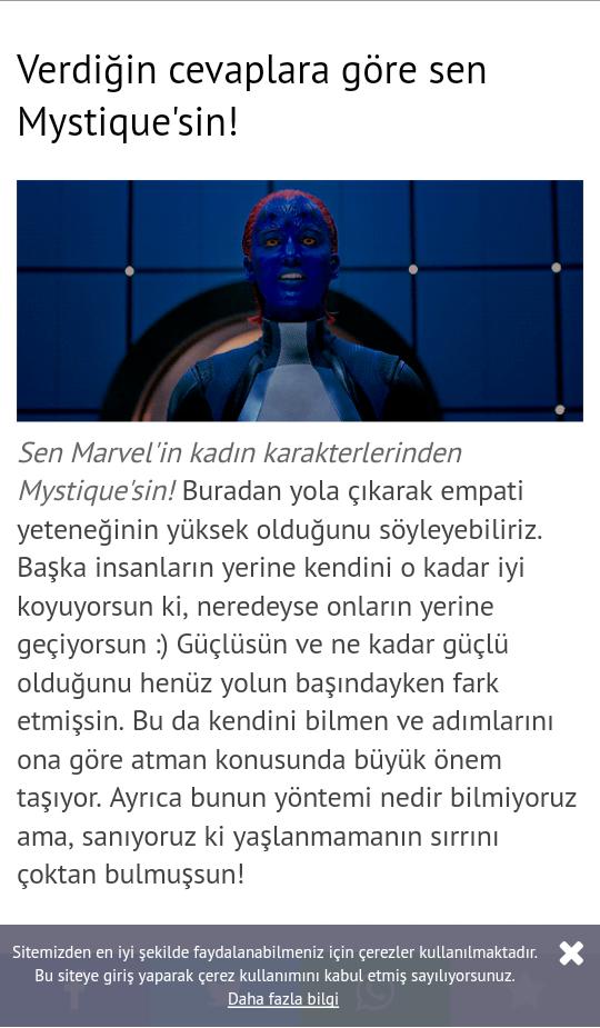 Kızlar, Hangi Kadın Marvel Karakterisin?