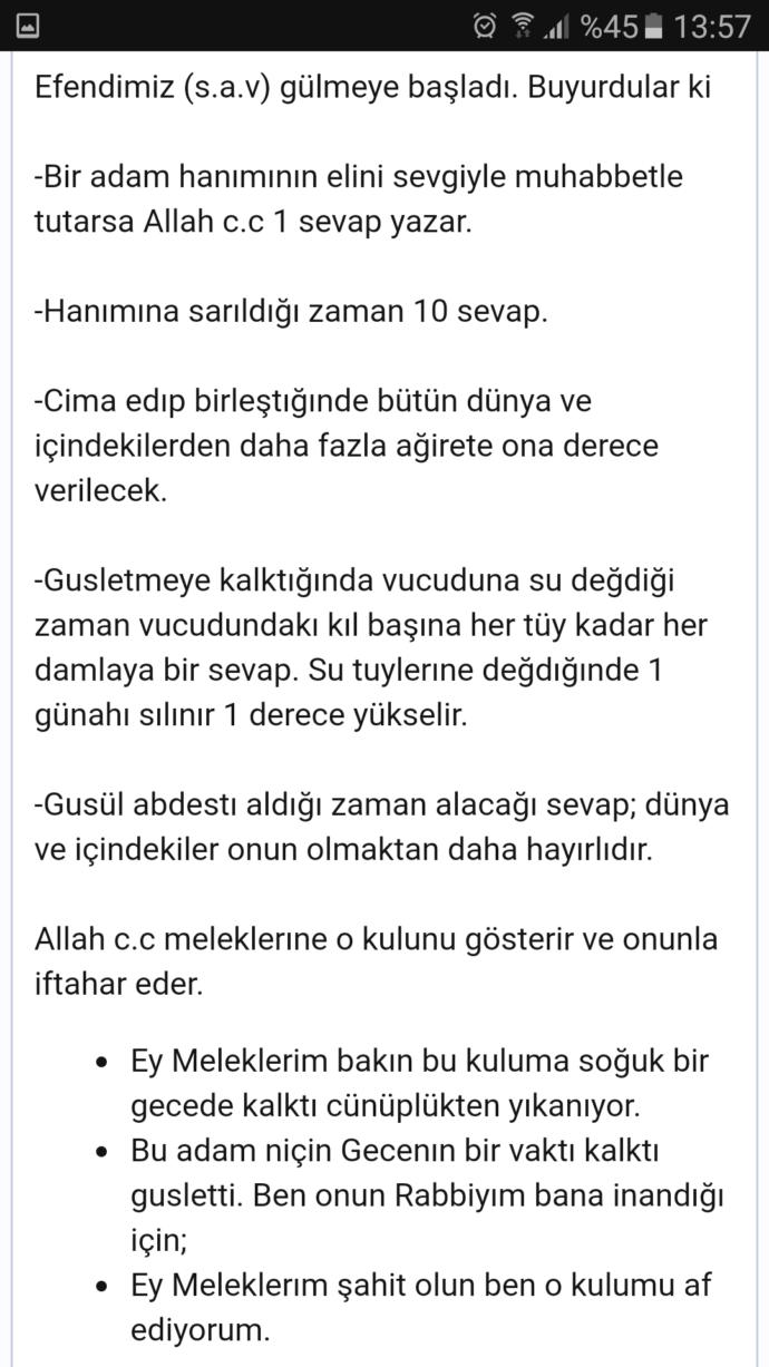 Günahların normal doğumda silinmesi
