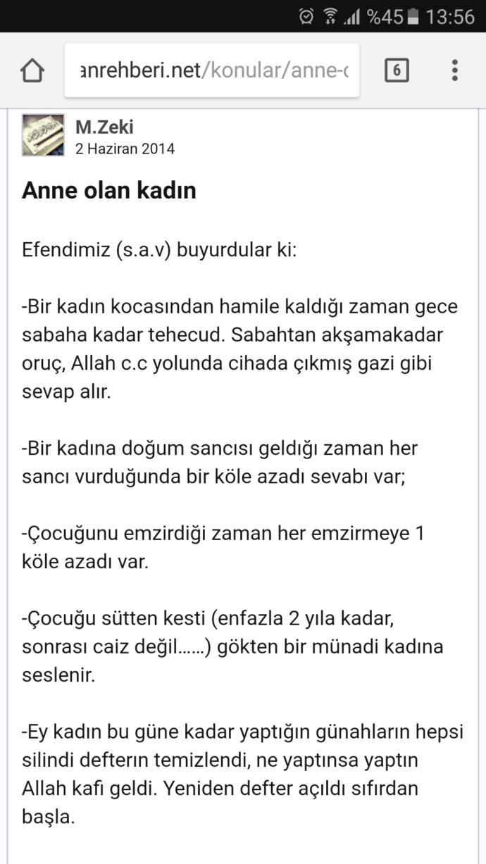 Günahların normal doğumda silinmesi
