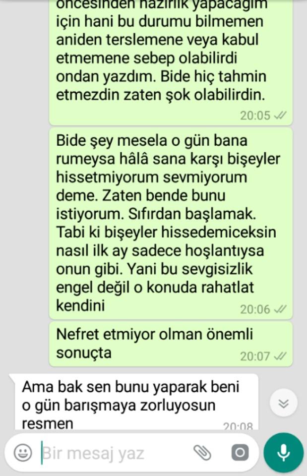 Sizce tekrar sevgili olabilir miyiz ne düşünüyosunuz? (wp ss li)?