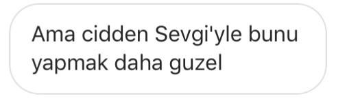 Sevgilim göğüslerimi elledi ve bunu yazdı konuşunca bakar mısınız?