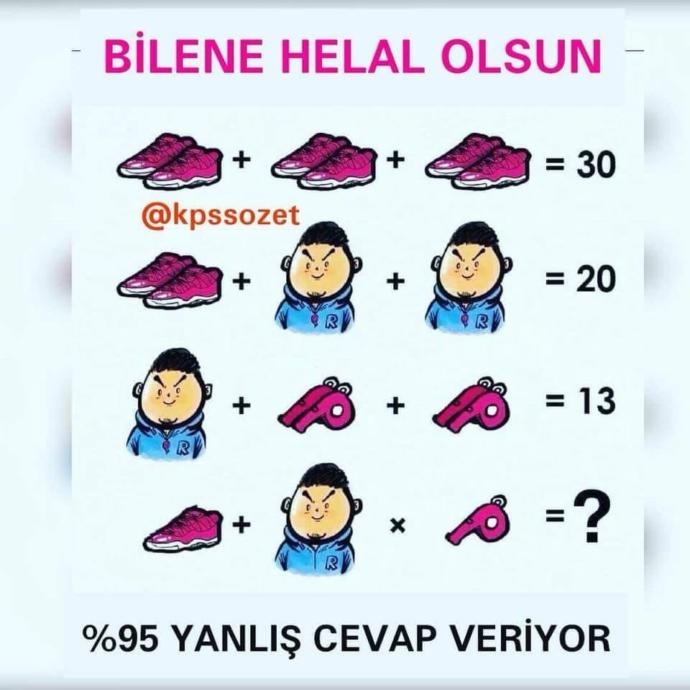 Aşağıdaki işlemi çözebilecek var mı😁?