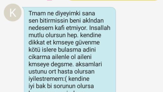 Sevgilimin bana attigi son mesaj? (Resimli) ?