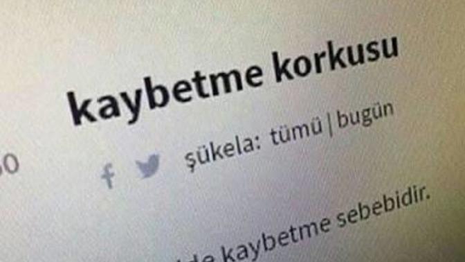 Hiç birini kaybetmekten korktun mu?