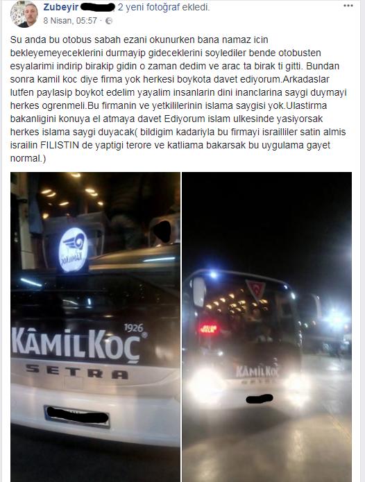 Sabah namazı kılmak için mola yapmak isteyen yolcu mu haklı Kamil Koç şoförü mü?
