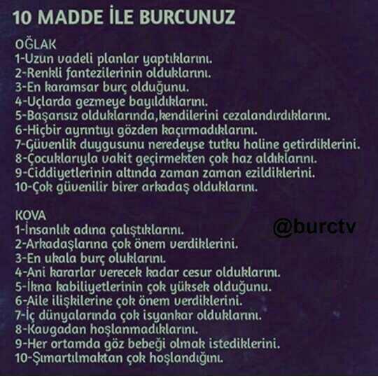 🌟10 madde ile sen hangisisin ??
