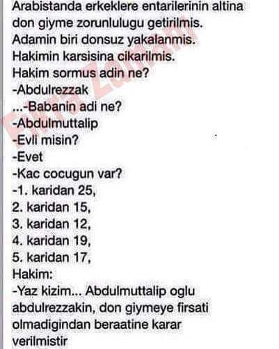 Arkadaşlar bu fıkraya sizde güldünüz mü?
